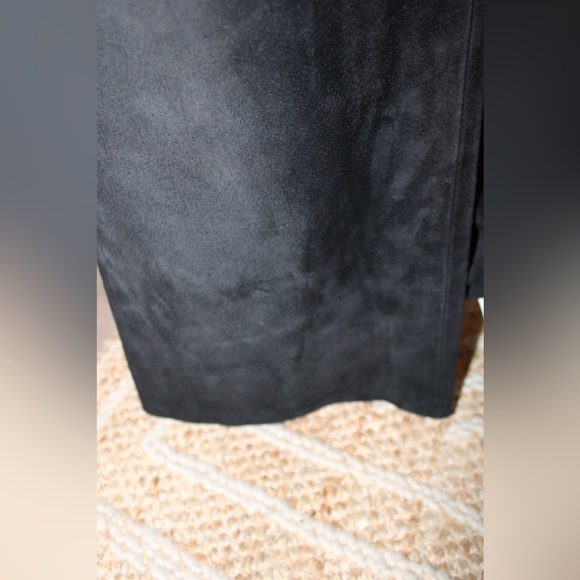 Vintage B.S.L Industry France Black 100% Suede Leather Pants with Leather Trim - Picture 6 of 14